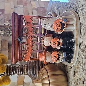 Halloween Pumpkin Carving Contest Candle Holder Candlestick Tea Light Fall Decor
